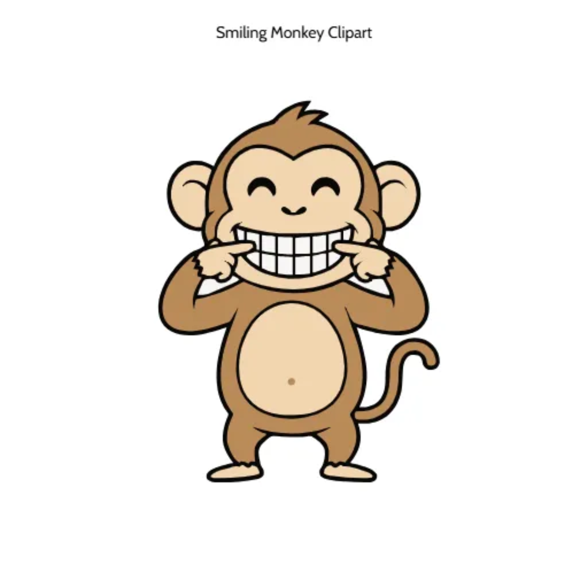 Free Smiling Monkey Vector Clipart (PNG, SVG) to Edit Online