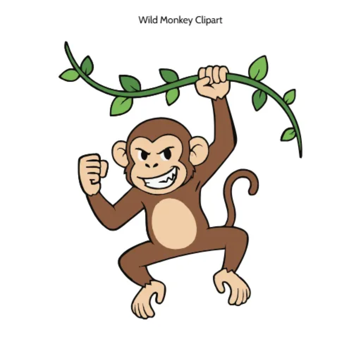 Free Wild Monkey Vector Clipart (PNG, SVG) to Edit Online