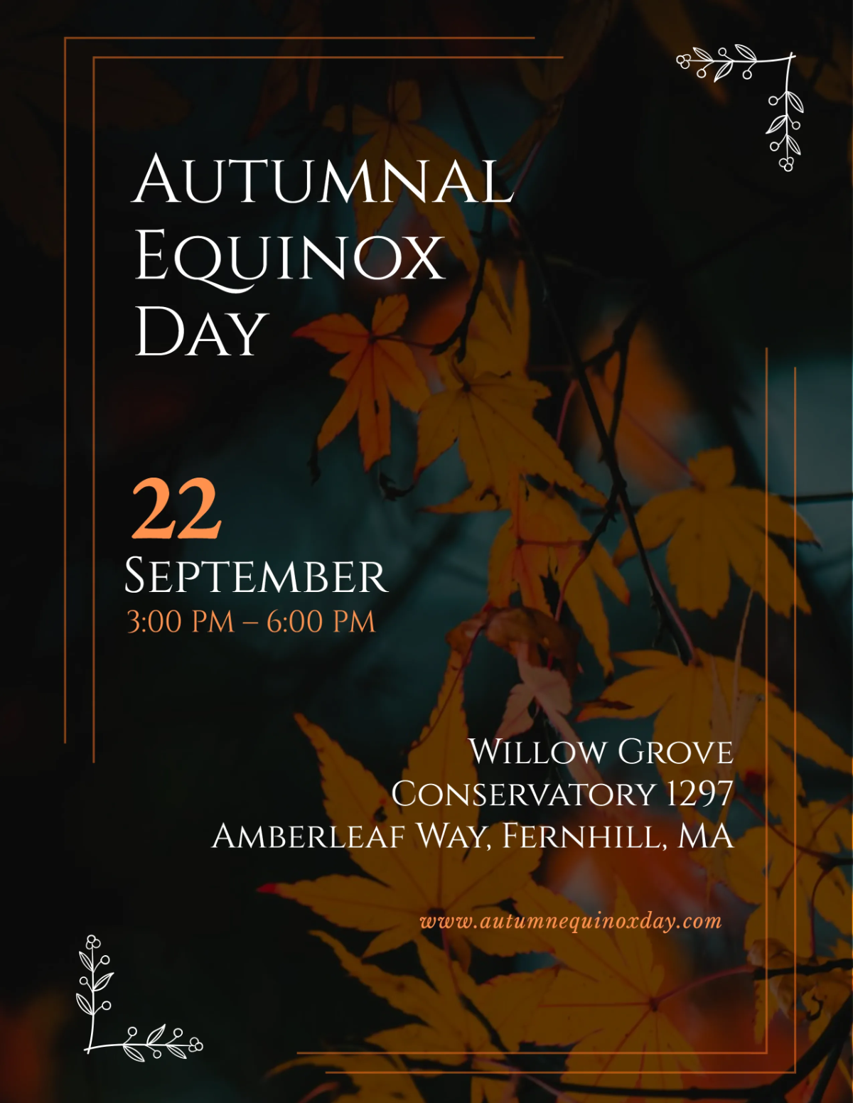 Free Elegant Autumnal Equinox Day Flyer Template to Edit Online