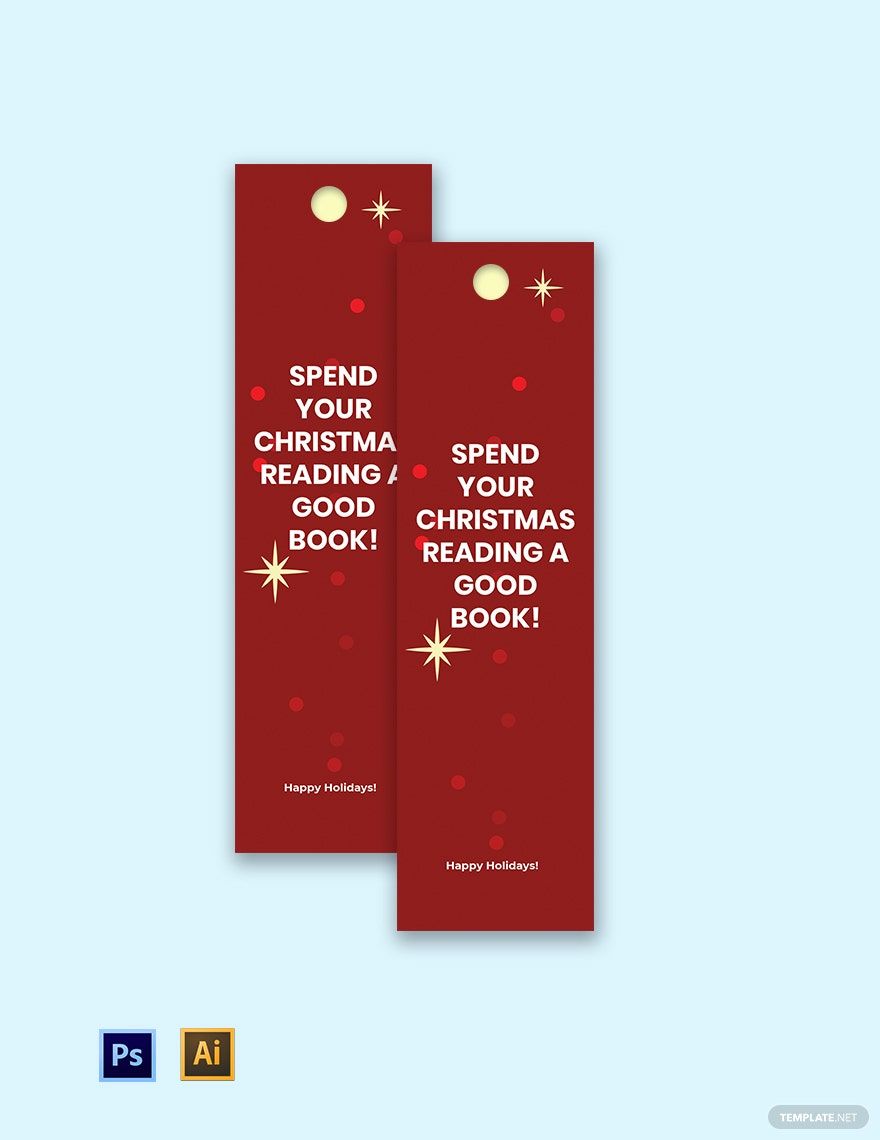 Sample Christmas Bookmark Template
