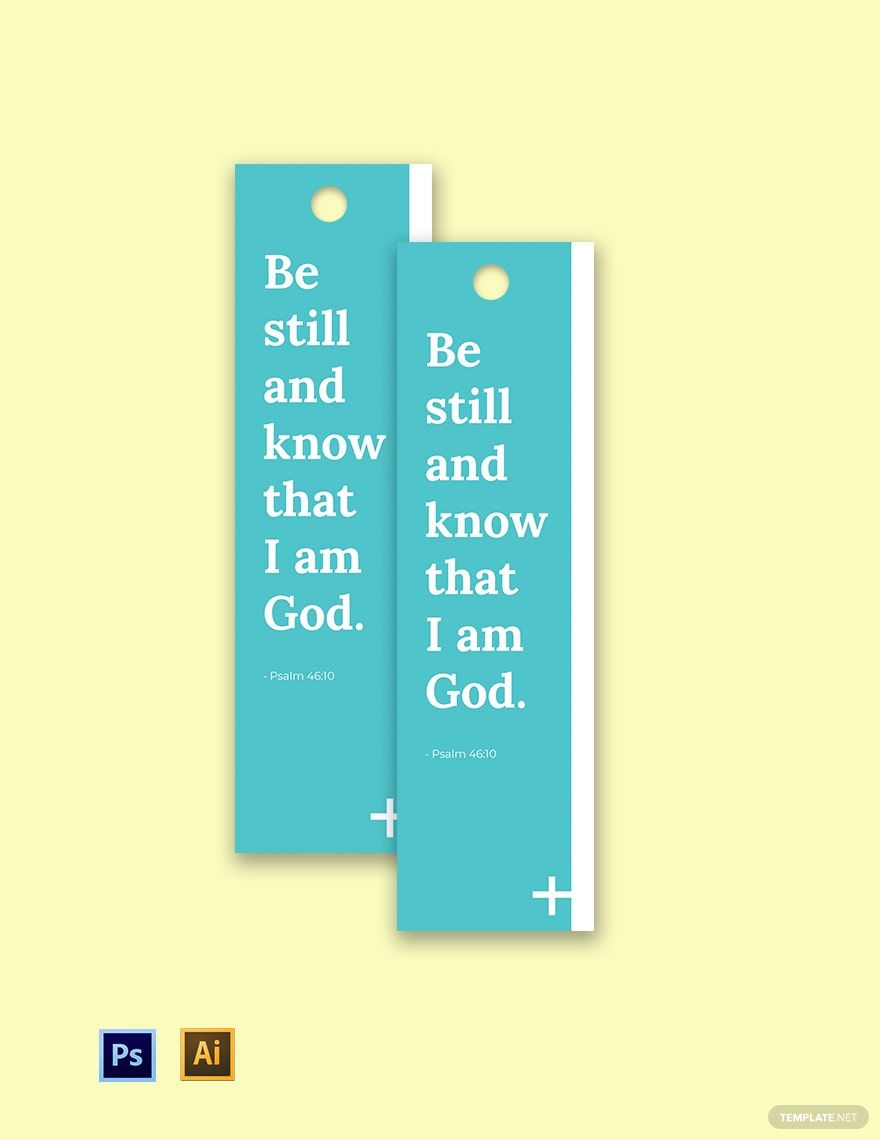 Religious Bookmark Template