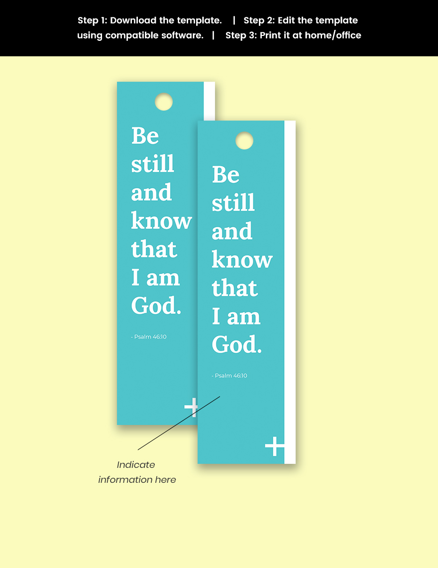 Religious Bookmark Template