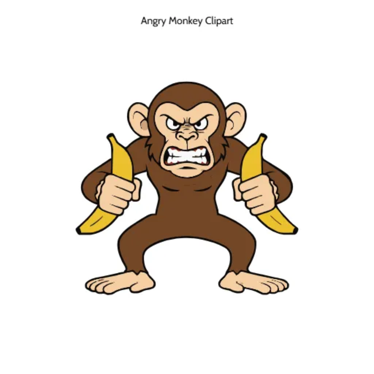 Free Angry Monkey Vector Clipart (PNG, SVG) to Edit Online