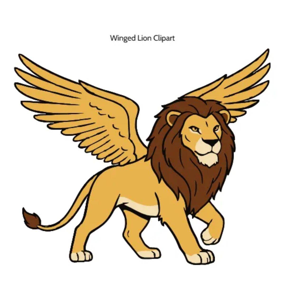 Free Winged Lion Vector Clipart (PNG, SVG) to Edit Online