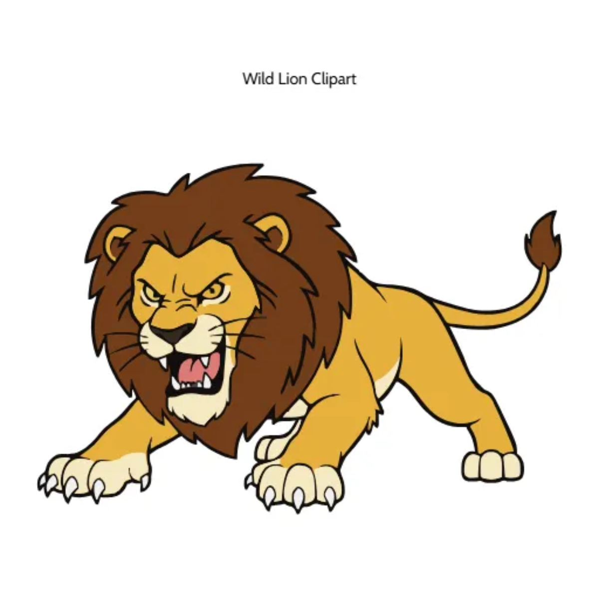 Free Wild Lion Vector Clipart (PNG, SVG) to Edit Online