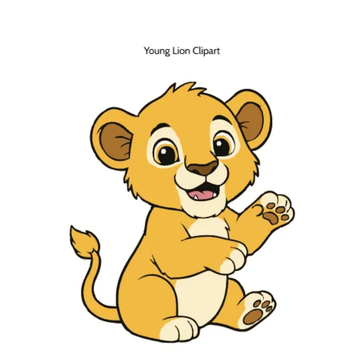 Free Young Lion Vector Clipart (PNG, SVG) to Edit Online