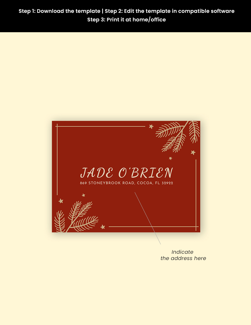 Christmas Mailing Label Template
