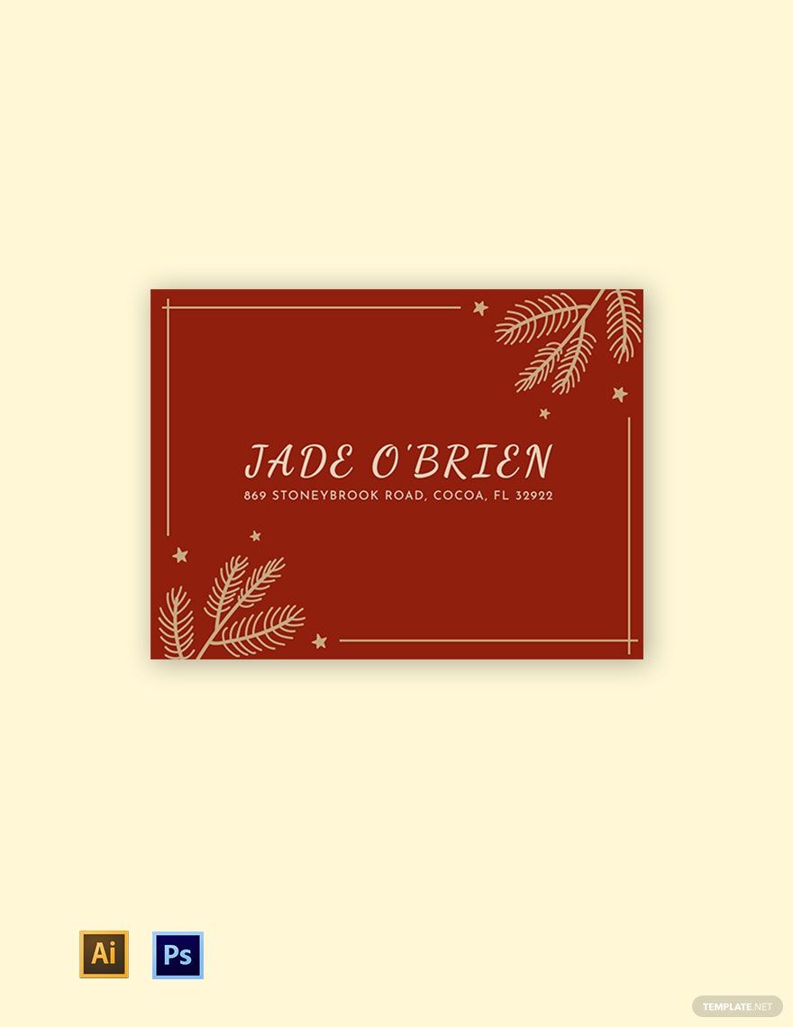 Christmas Mailing Label Template