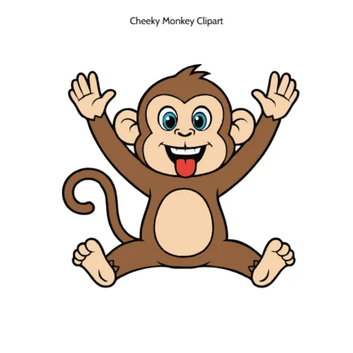 Free Cheeky Monkey Vector Clipart (PNG, SVG) to Edit Online