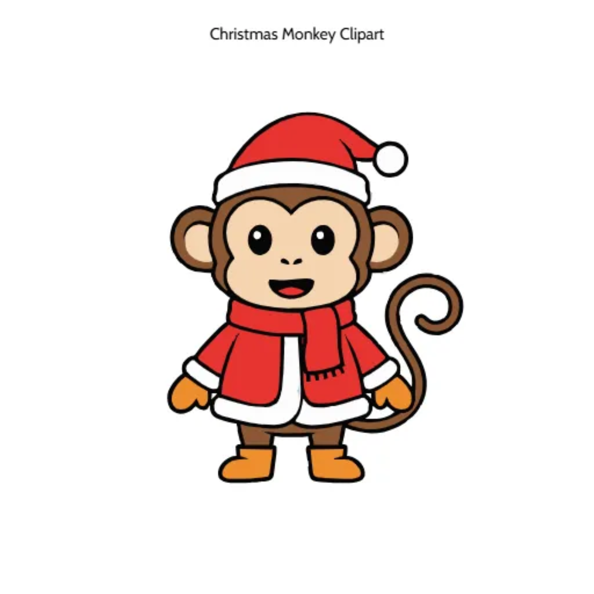 Free Christmas Monkey Vector Clipart (PNG, SVG) to Edit Online