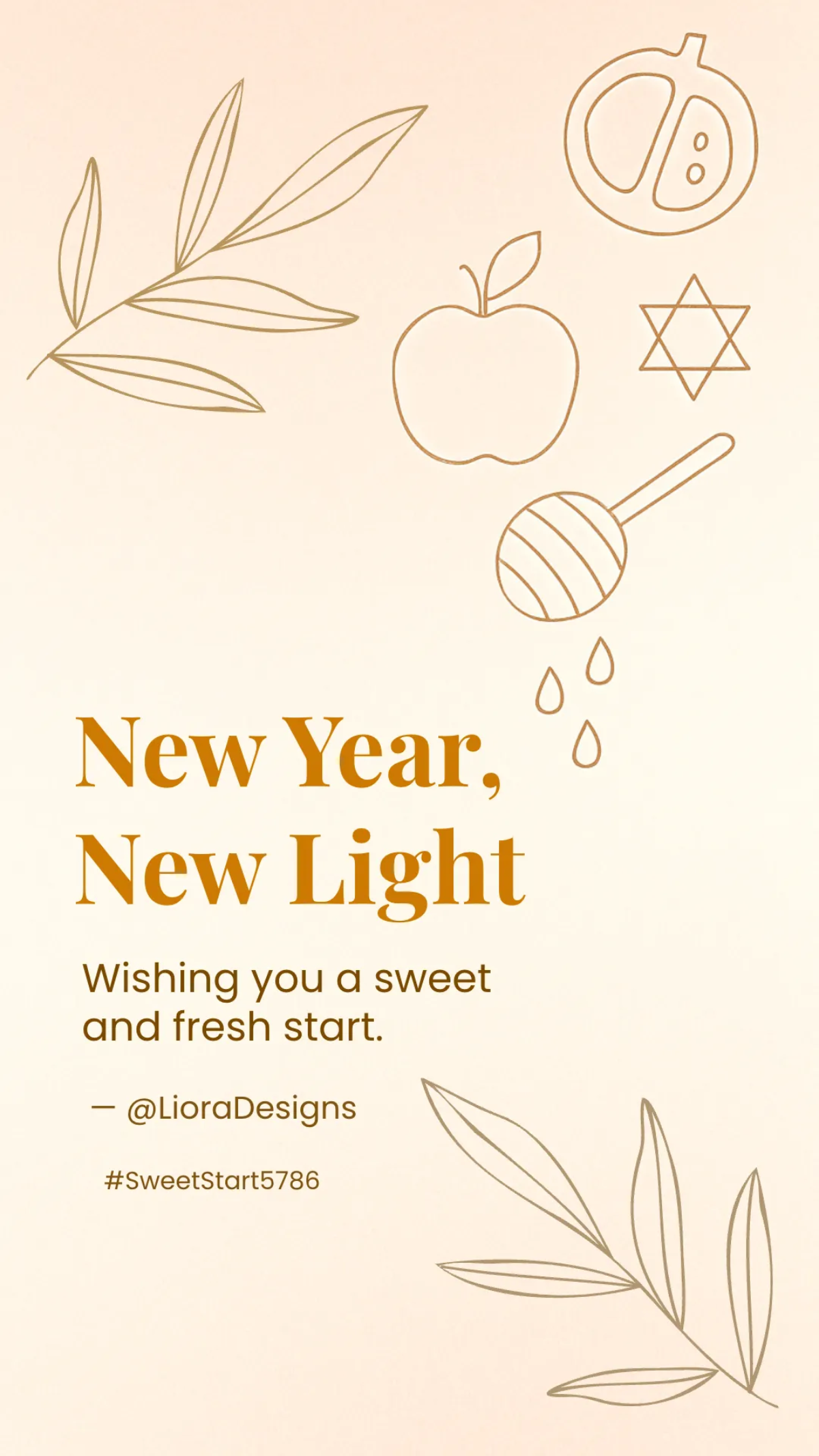 Free Aesthetic Rosh Hashanah Template to Edit Online