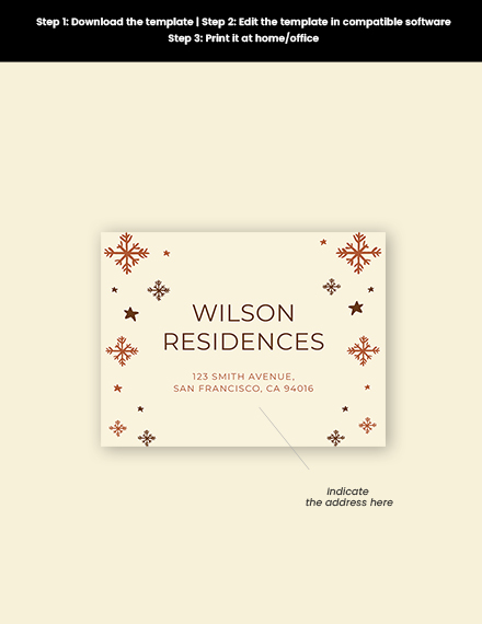 Free Christmas Shipping Label Template to Edit Online