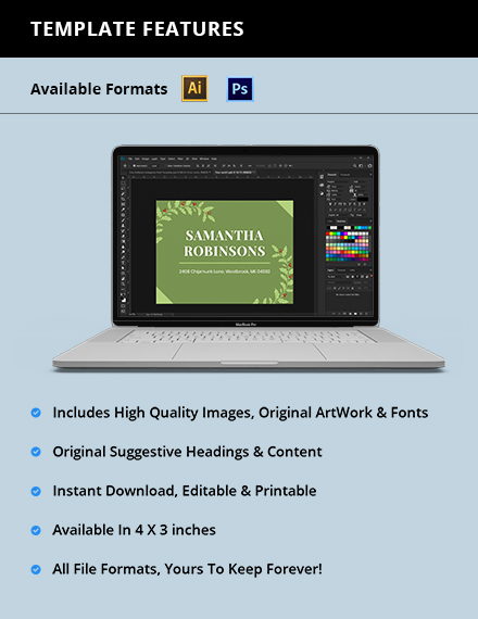 Free Christmas Address Label Template to Edit Online