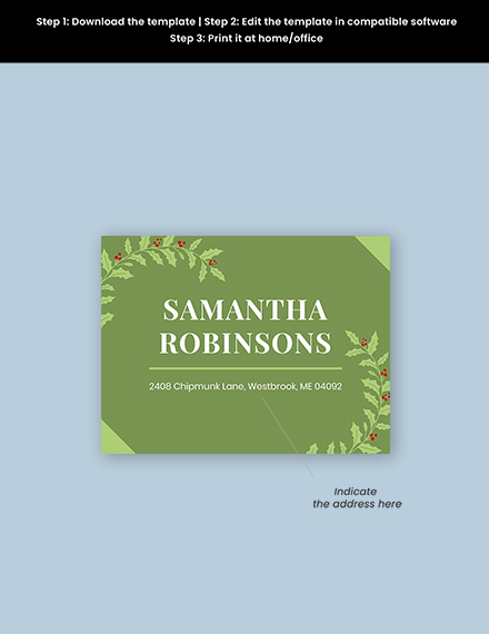 Free Christmas Address Label Template to Edit Online