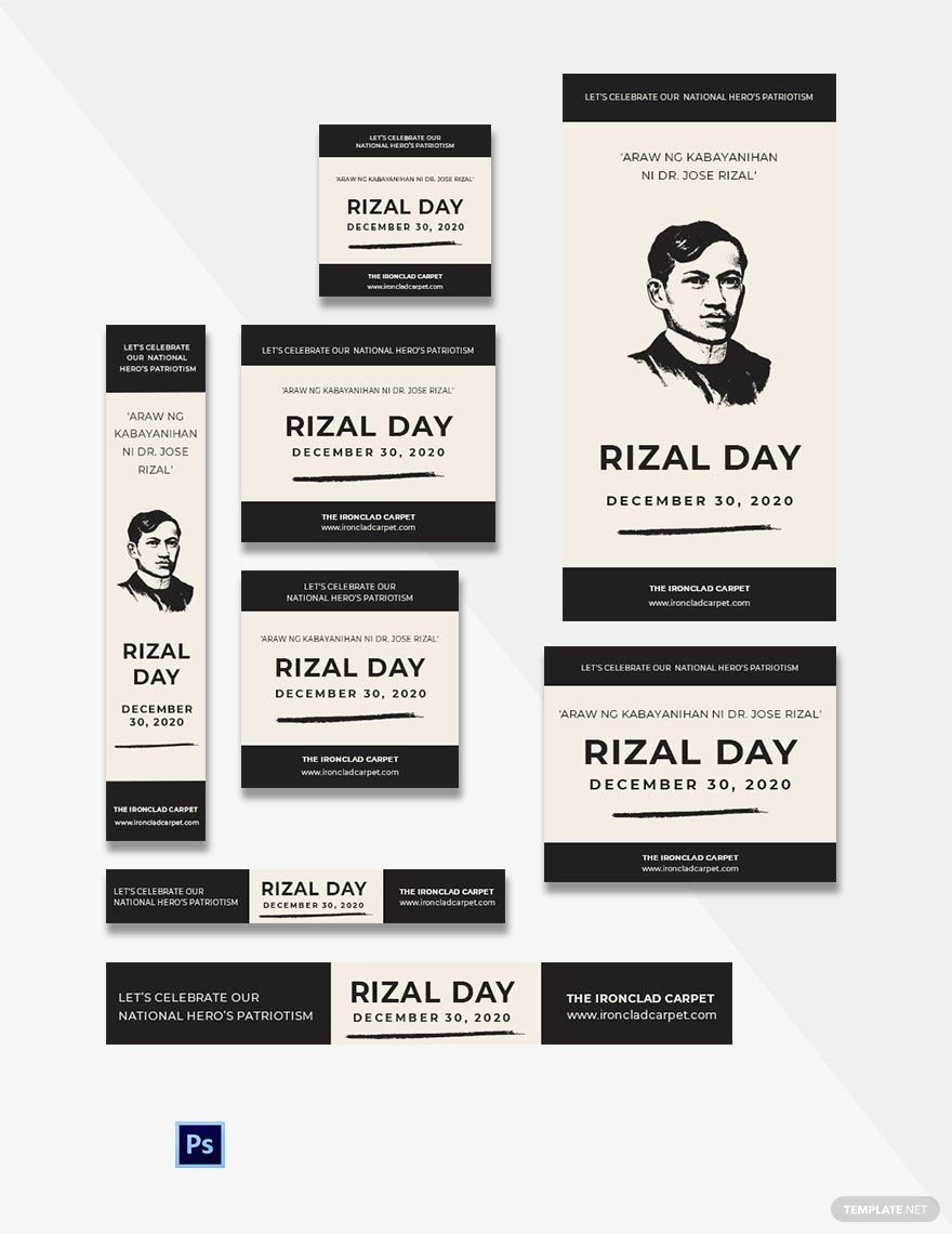 Free Vintage Rizal Day Banner Template