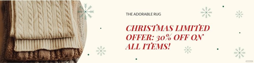 Christmas Etsy Shop Banner Template in PSD
