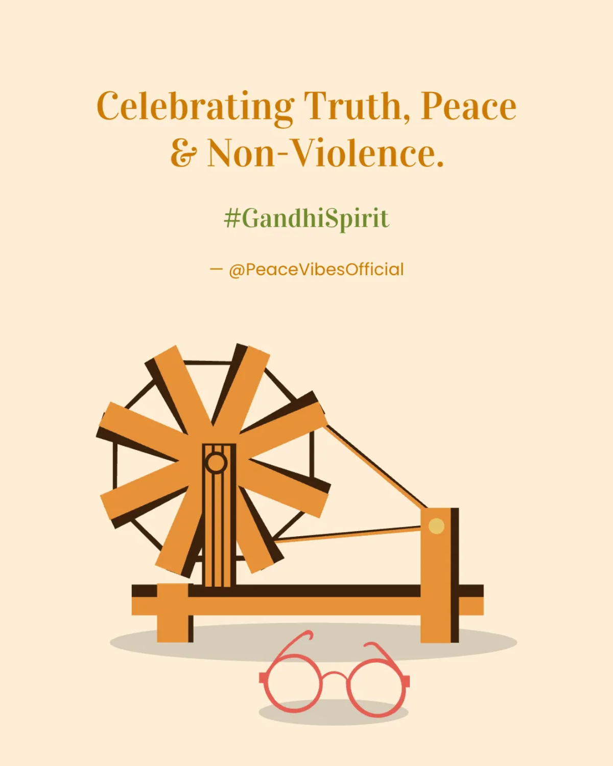 Free Simple Gandhi Jayanti Instagram Post Template to Edit Online