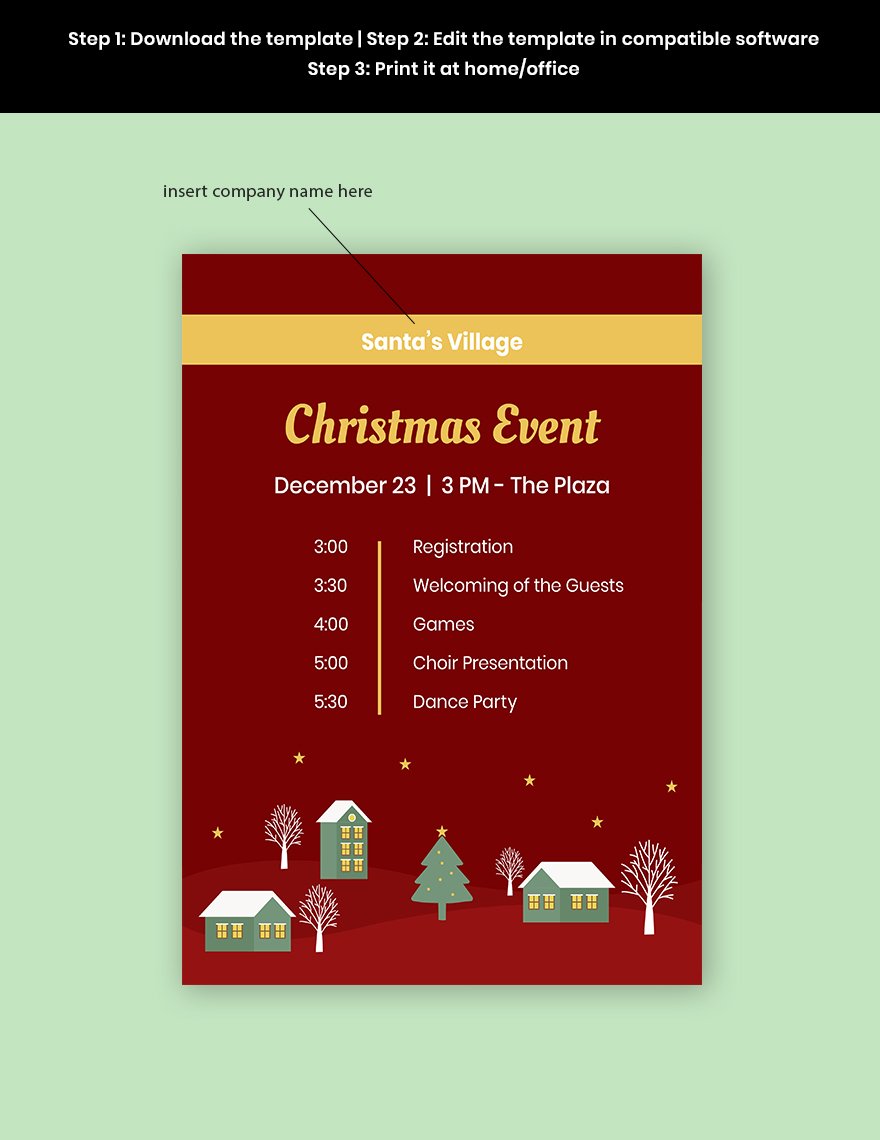 Christmas Event Program Template