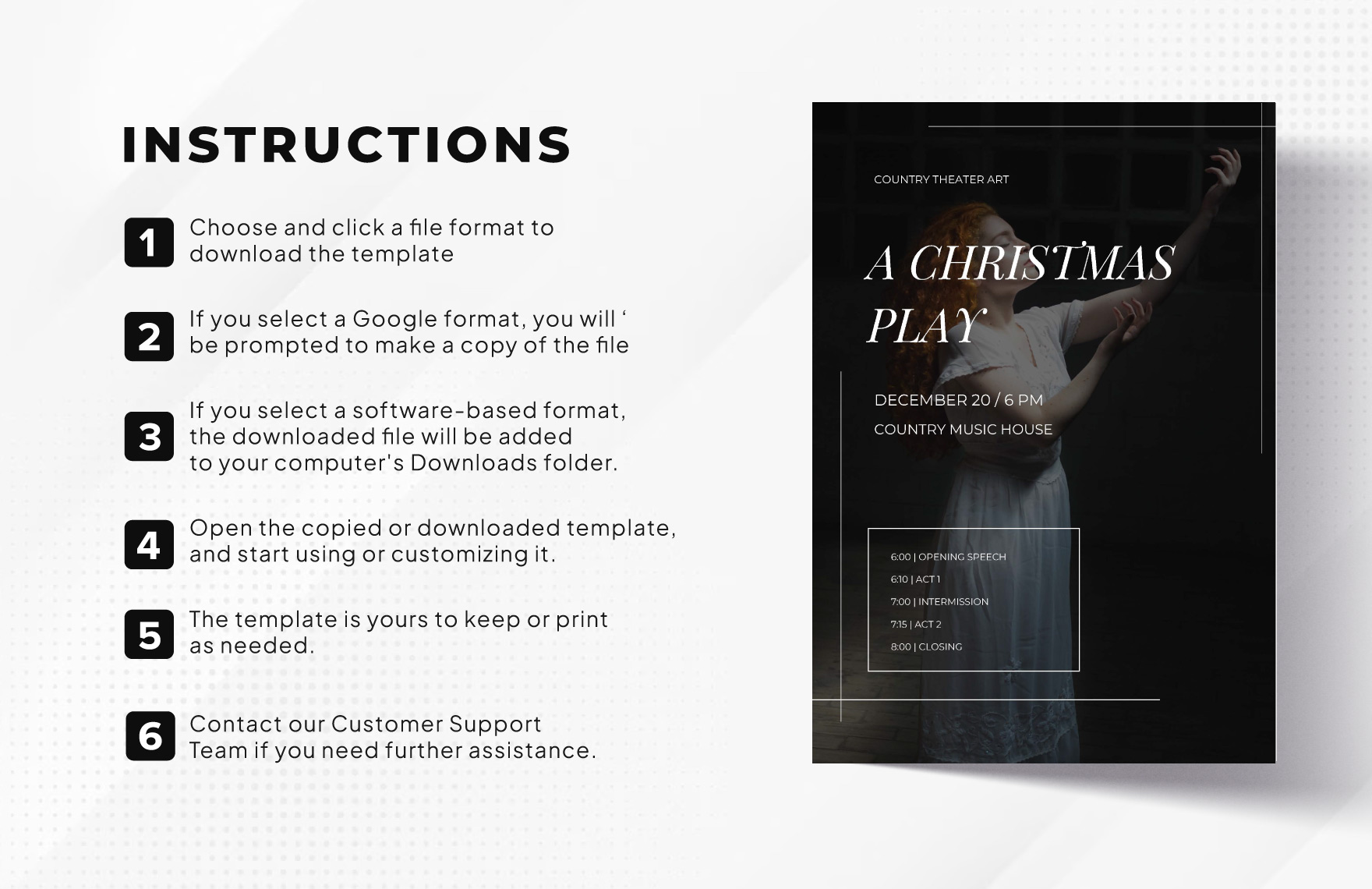 Christmas Play Program Template In Word PSD Google Docs Download