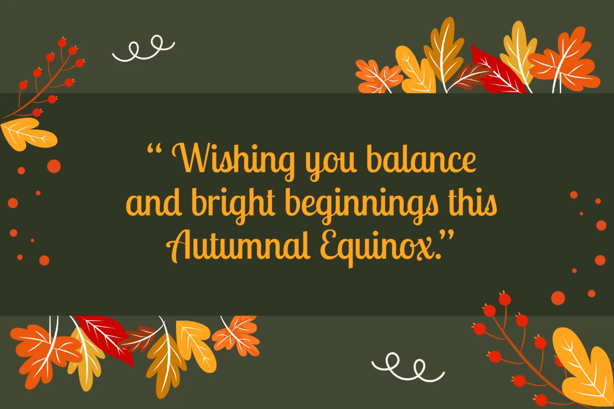 Free Autumnal Equinox Post Cards Template to Edit Online