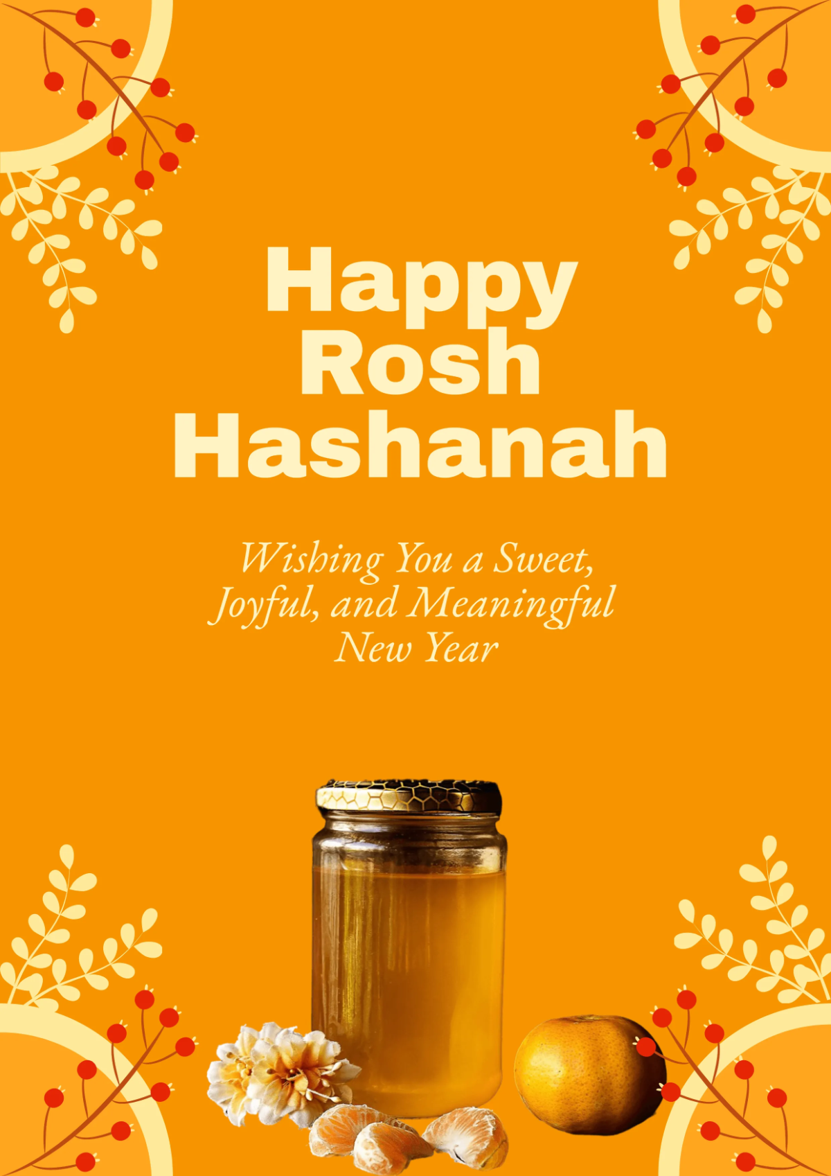Free Happy Rosh Hashanah Template to Edit Online