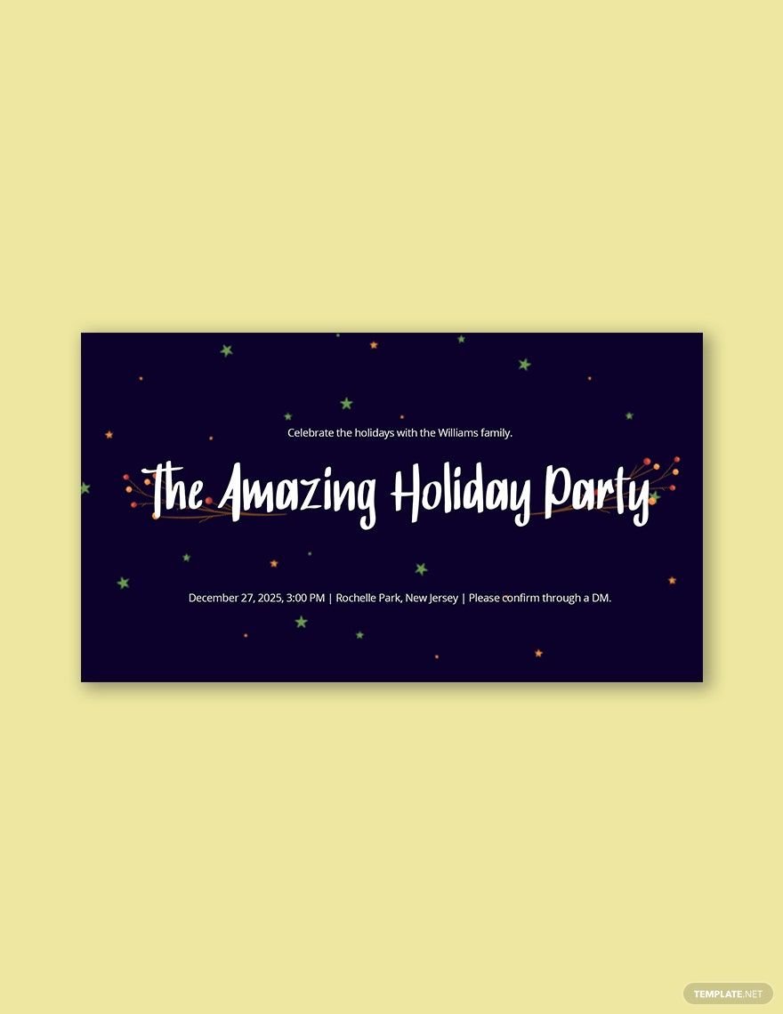 Free Holiday Party Facebook Event Cover Template