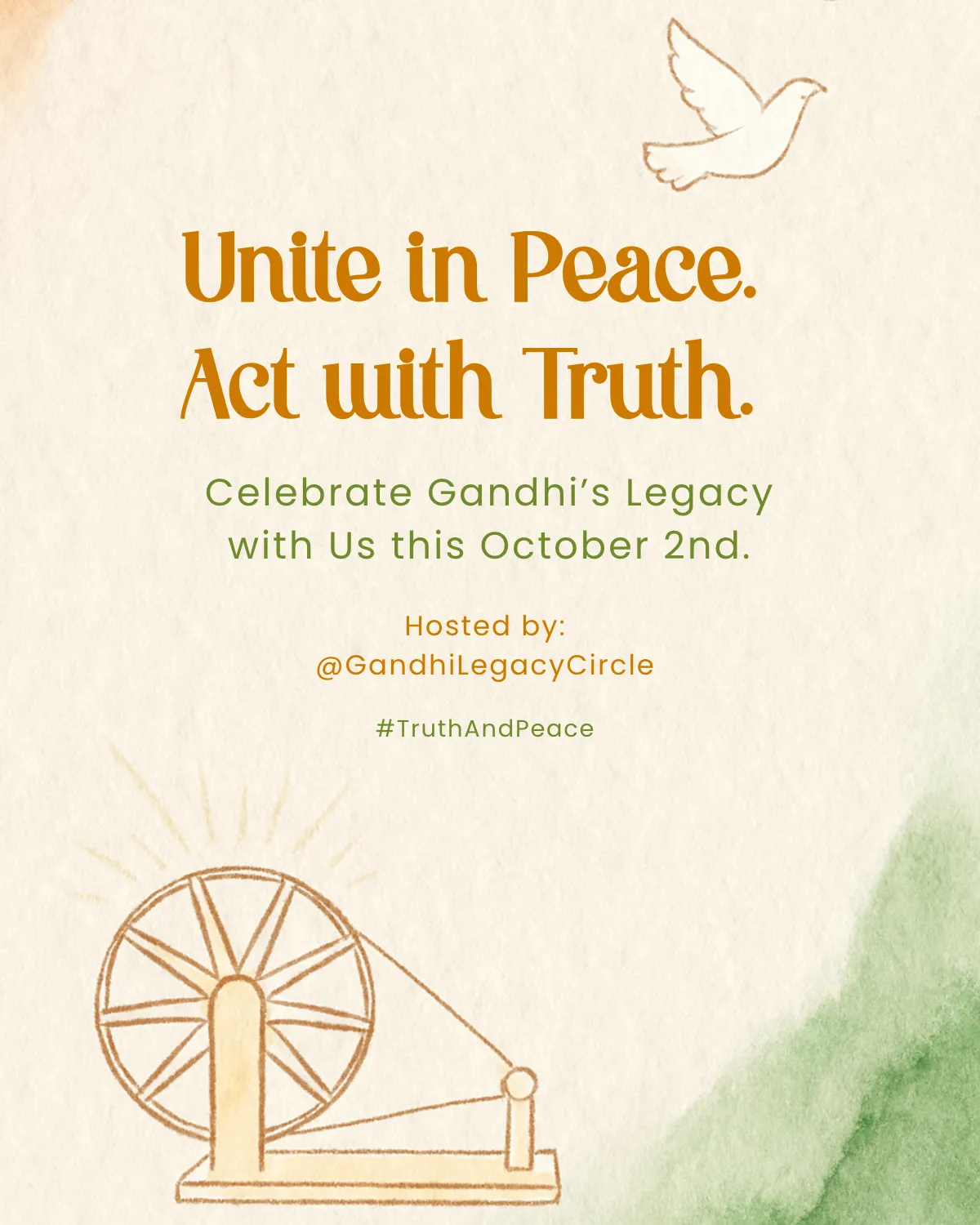 Gandhi Jayanti Facebook Event Post Template to Download