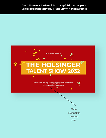 Free Talent Show Facebook Event Cover Template to Edit Online