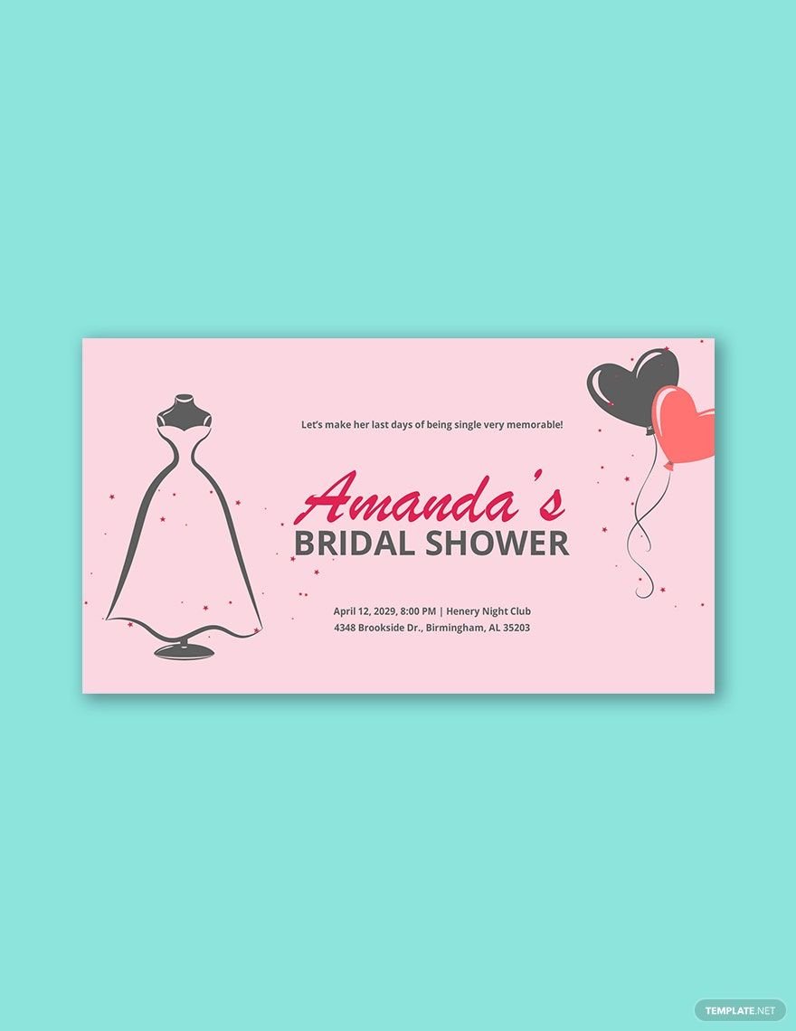 Bridal Shower Facebook Event Cover Template