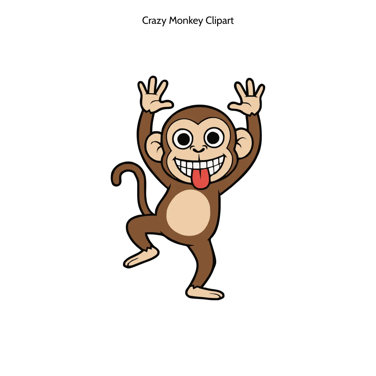 Free Crazy Monkey Vector Clipart (PNG, SVG) to Edit Online
