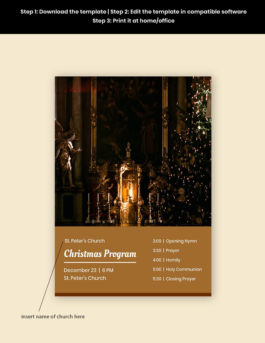 Church Christmas Program Template