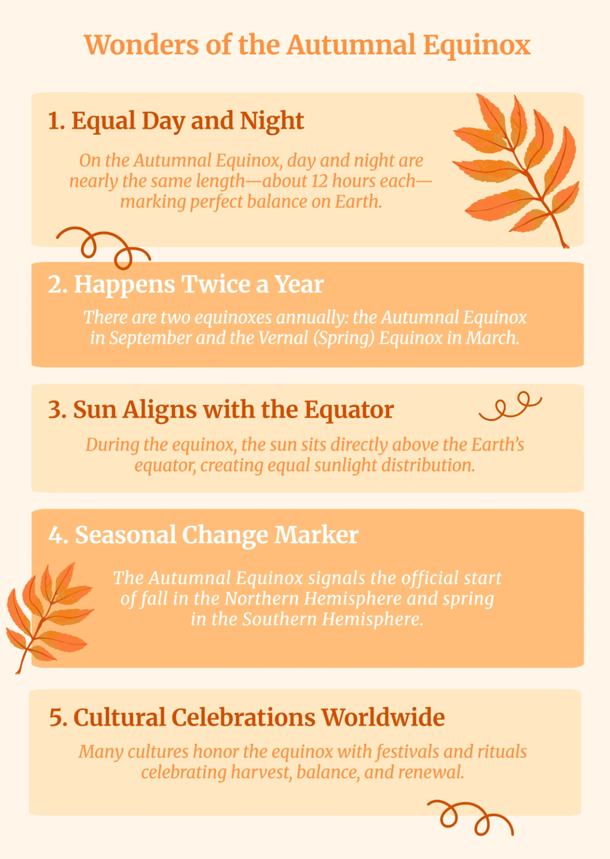 Free Autumnal Equinox Infographic Template to Edit Online