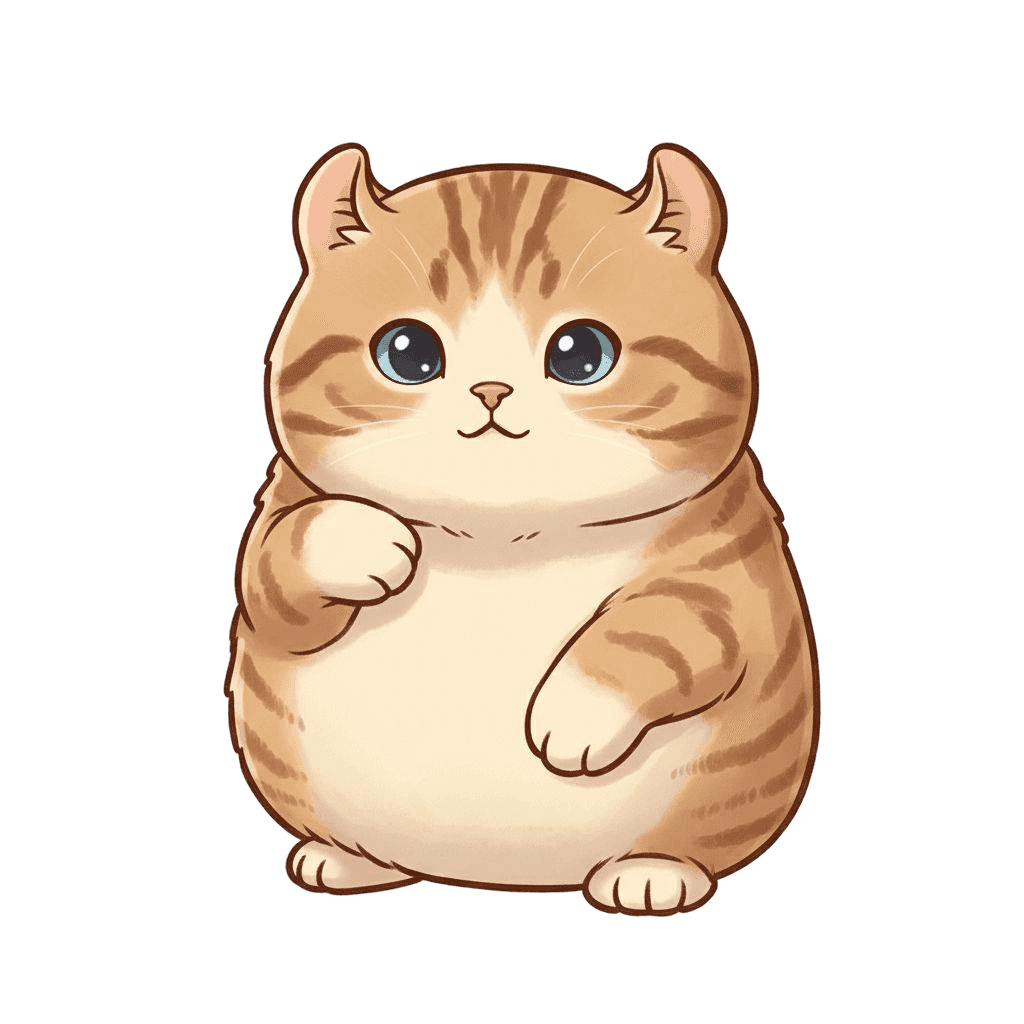 Free American Curl Emoji Digital Vector Cat Clipart Template to Edit Online