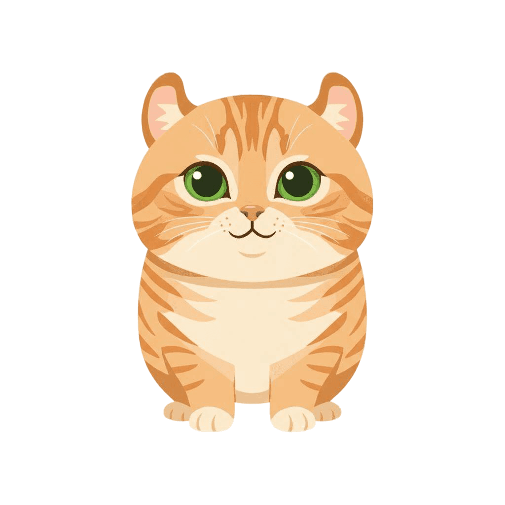 Free American Curl Emoji Flat Vector Cat Clipart Template to Edit Online