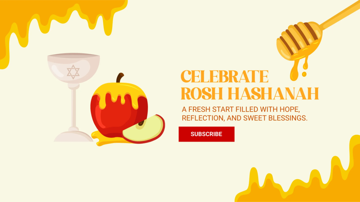 Free Creative Rosh Hashanah YouTube Banner Template to Edit Online