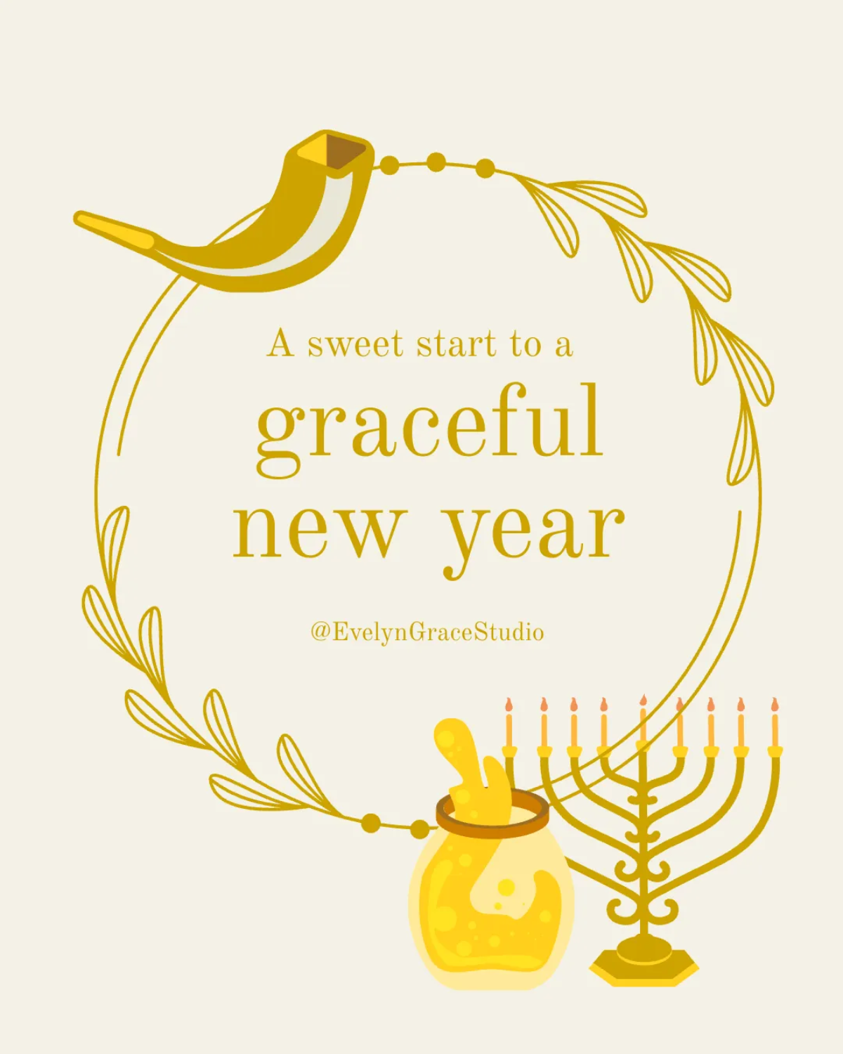 Free Elegant Rosh Hashanah Template to Edit Online