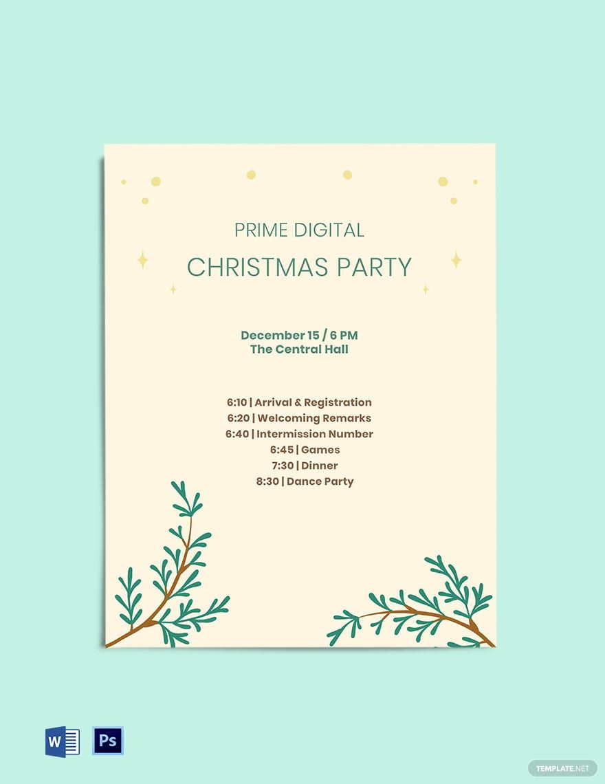 Free 65th Birthday Party Program Template Illustrator Word Apple 