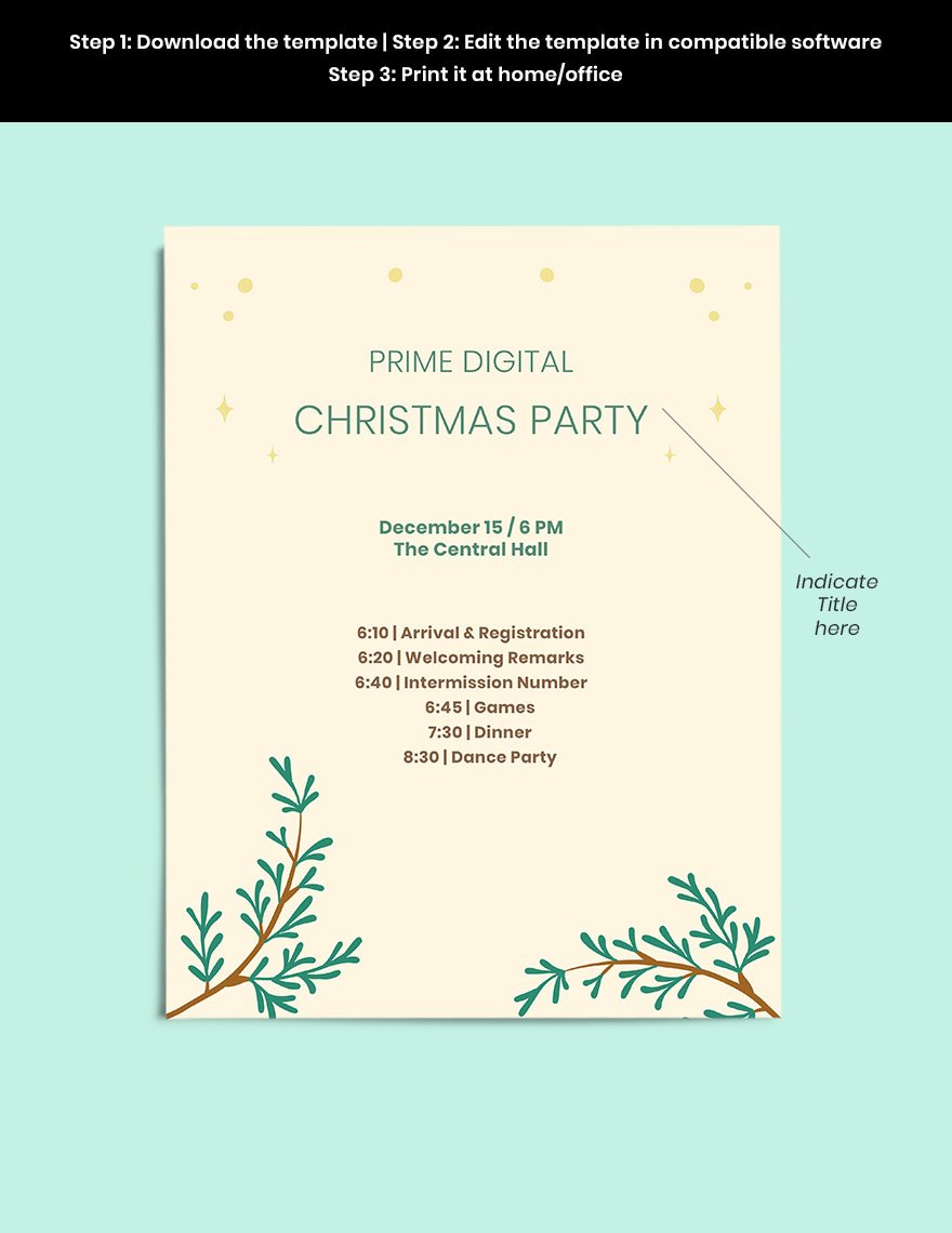 Printable Christmas Program Templates - Free Printable Download