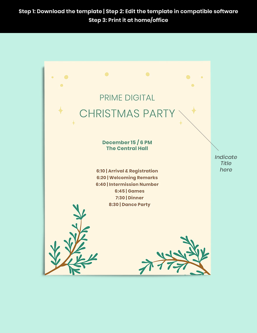 Sample Christmas Program Template In PSD Word Google Docs Download 