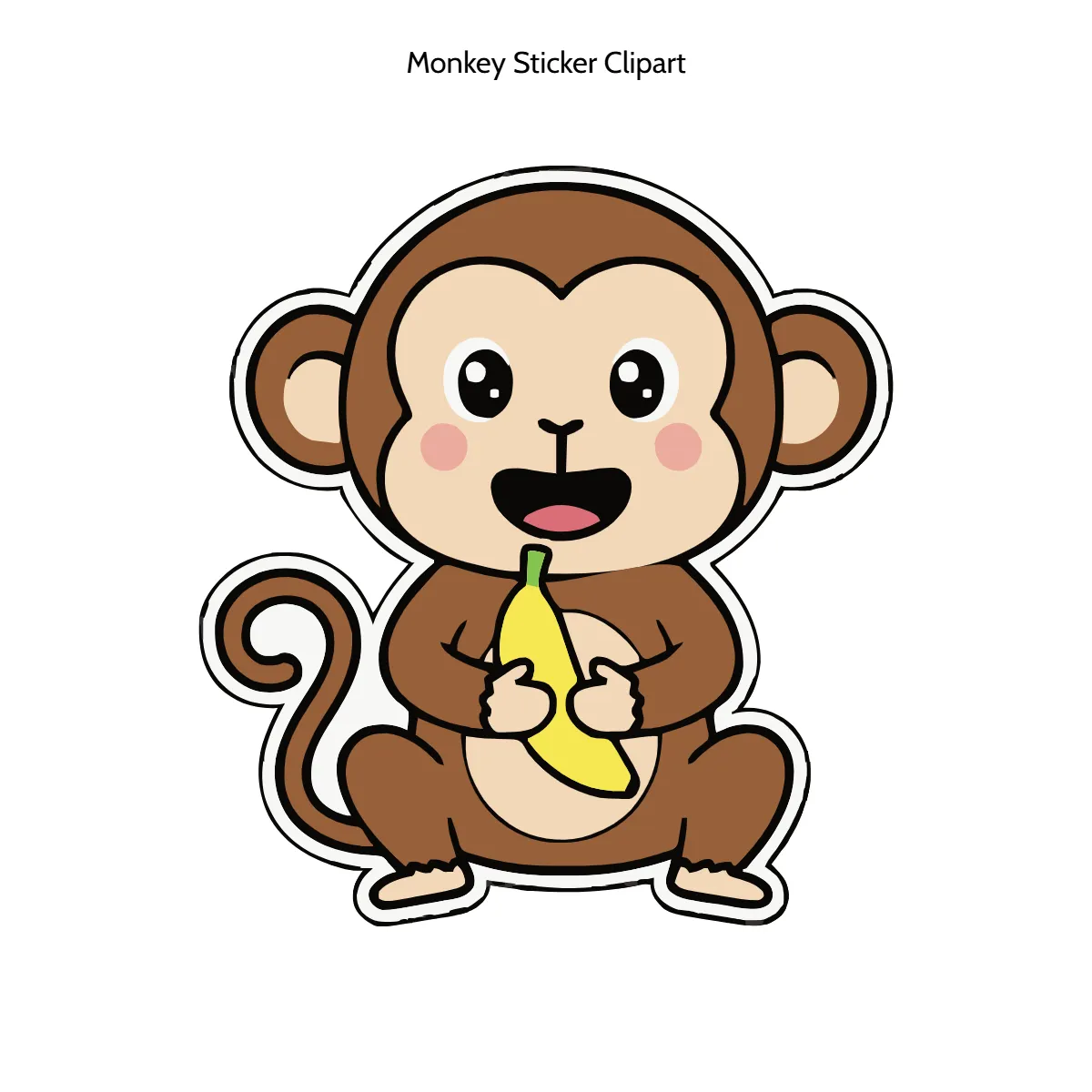 Free Monkey Sticker Clipart (PNG, SVG) to Edit Online