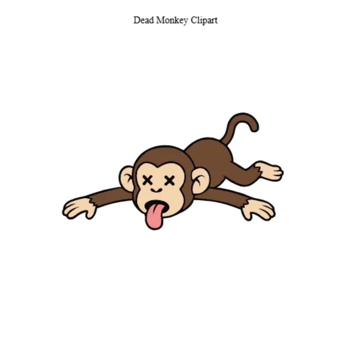 Free Dead Monkey Vector Clipart (PNG, SVG) to Edit Online