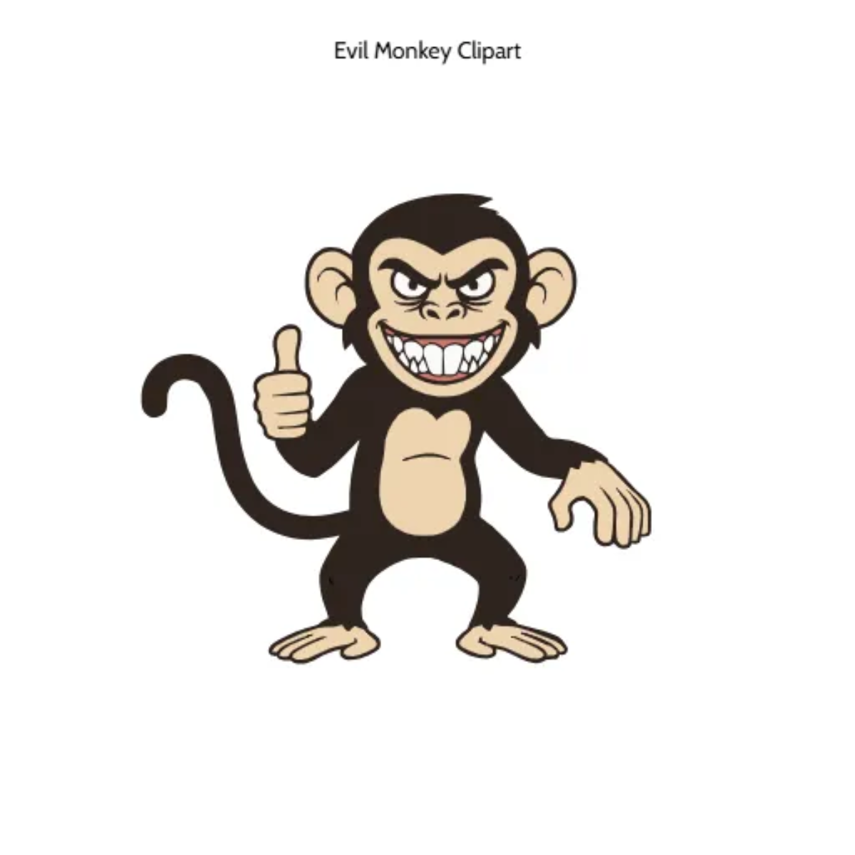 Free Evil Monkey Vector Clipart (PNG, SVG) to Edit Online