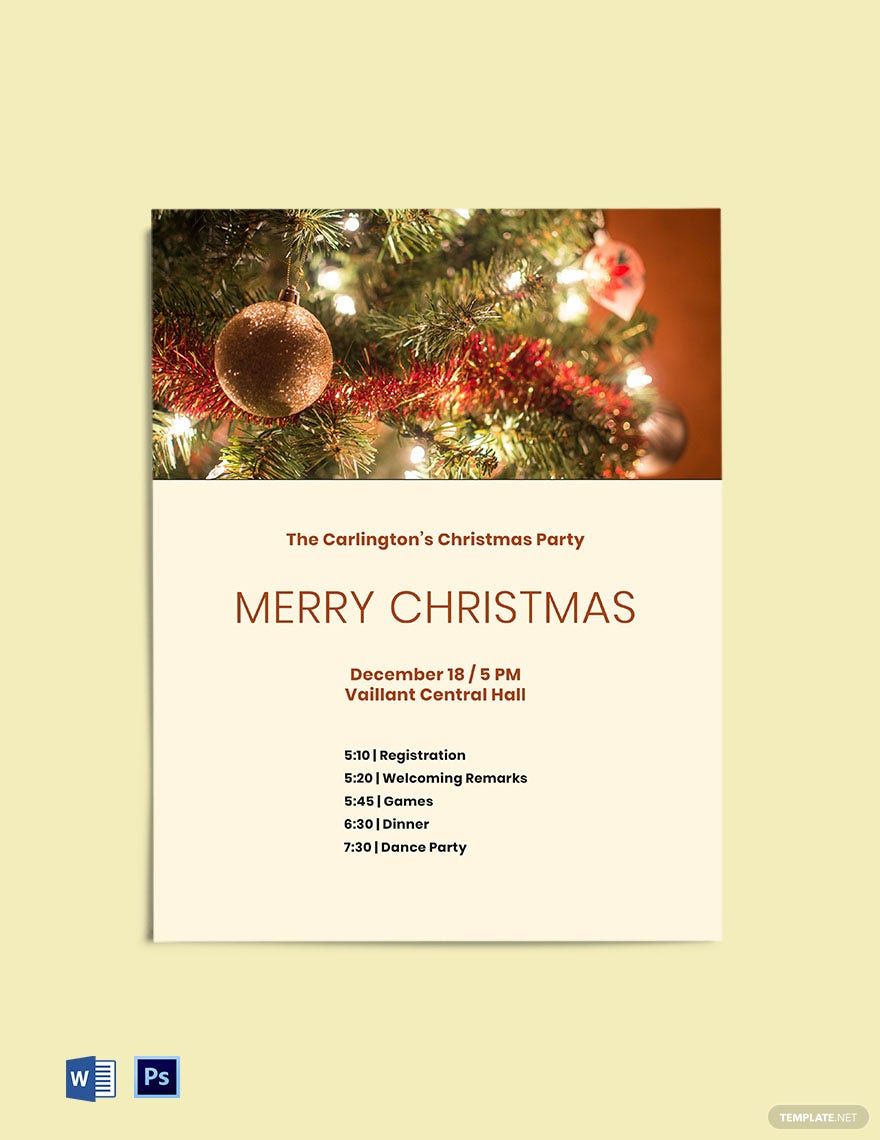 Printable Christmas Program Template