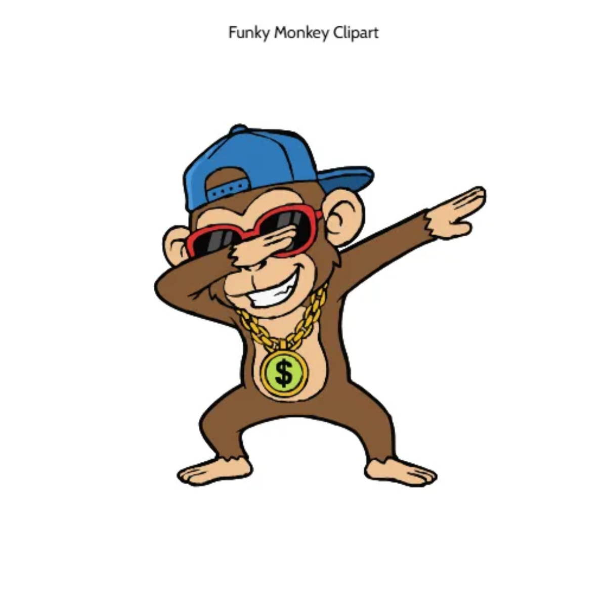 Free Funky Monkey Vector Clipart (PNG, SVG) to Edit Online