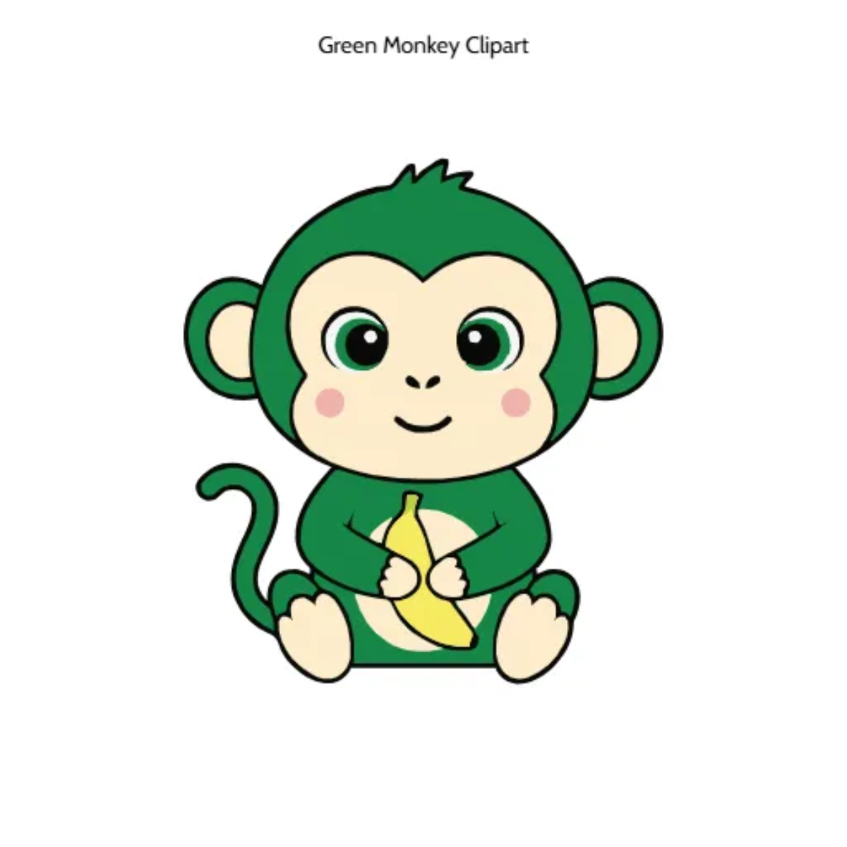 Free Green Monkey Vector Clipart (PNG, SVG) to Edit Online