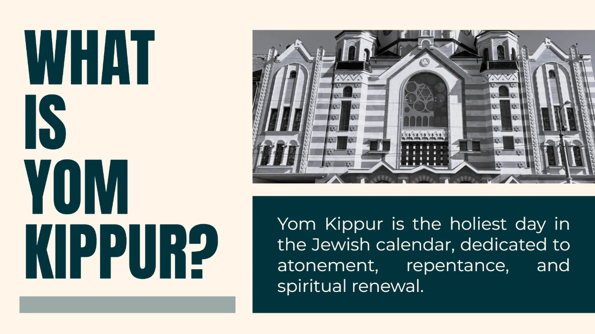 Free Yom Kippur Presentation Template to Edit Online