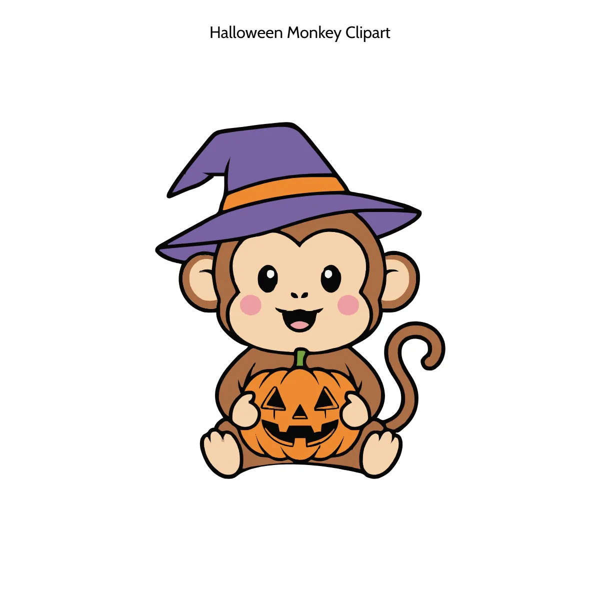 Free Halloween Monkey Vector Clipart (PNG, SVG) to Edit Online