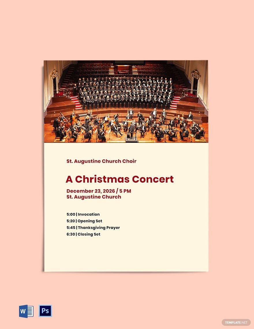 Christmas Concert Program Template
