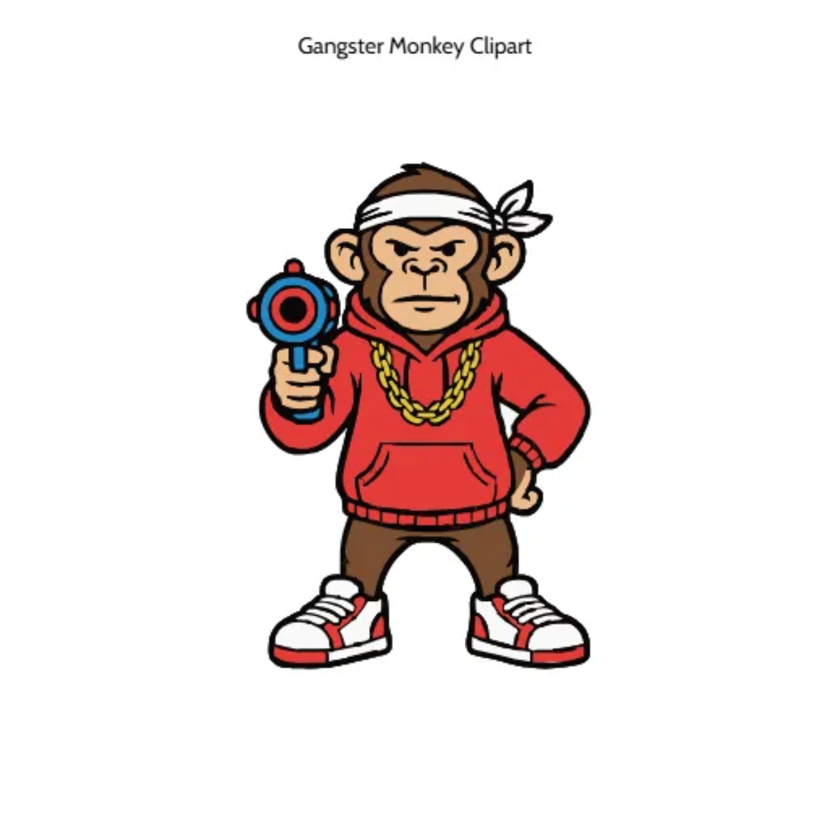 Free Gangster Monkey Vector Clipart (PNG, SVG) to Edit Online