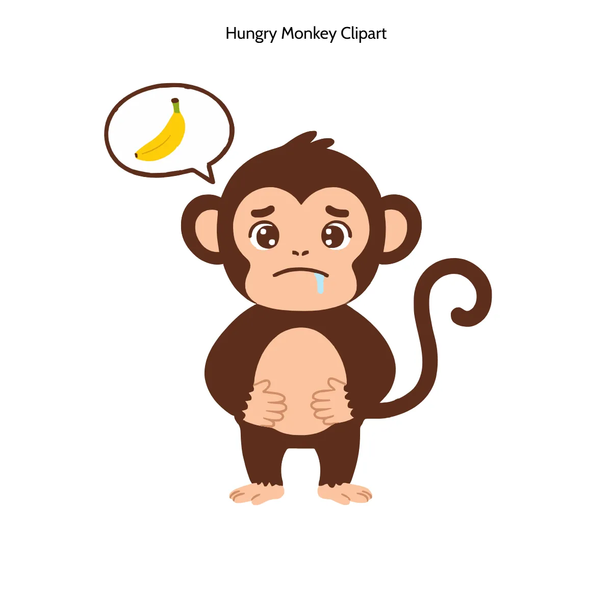 Free Hungry Monkey Vector Clipart (PNG, SVG) to Edit Online